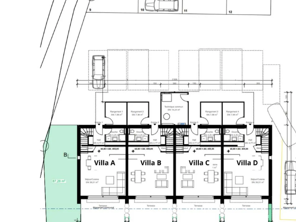 Plan de situation du projet de Martigny