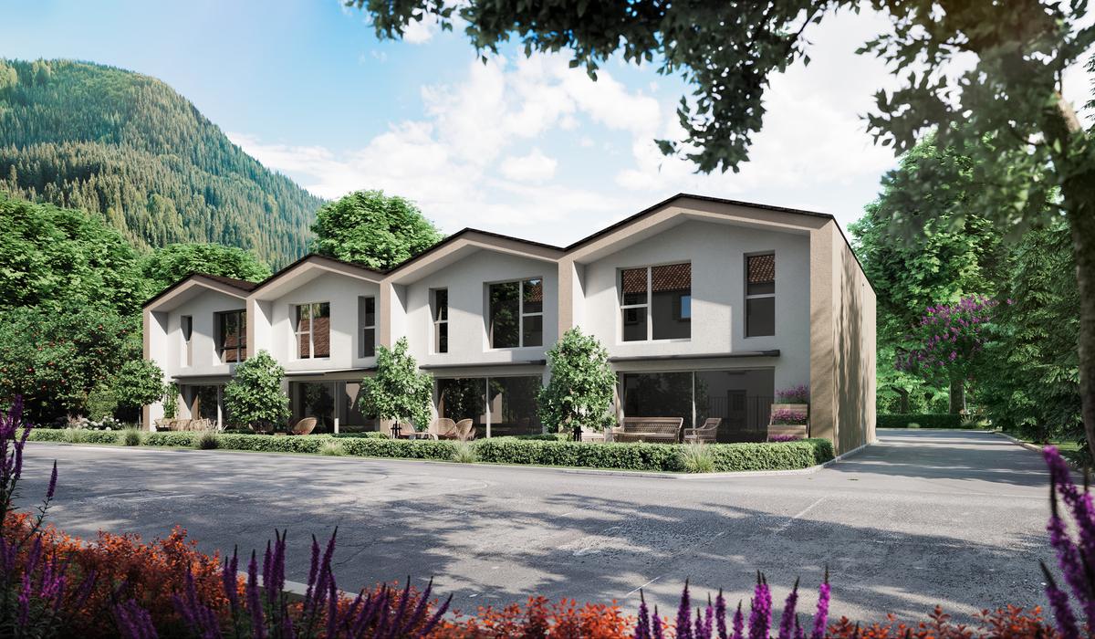 La promotion Cimmeco de Martigny, rangée de maisons contiguës
